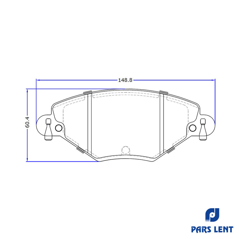 لنت ترمز جلو لنت پارس کد 23277 دو جفت مناسب برای سیتروئن C5