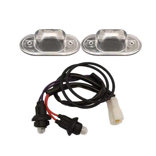 چراغ پلاک خودرو قطعه سازان کبیر مدل EK-PRIDEWHT-30978 مناسب برای پراید به همراه لامپ مجموعه 4 عددی