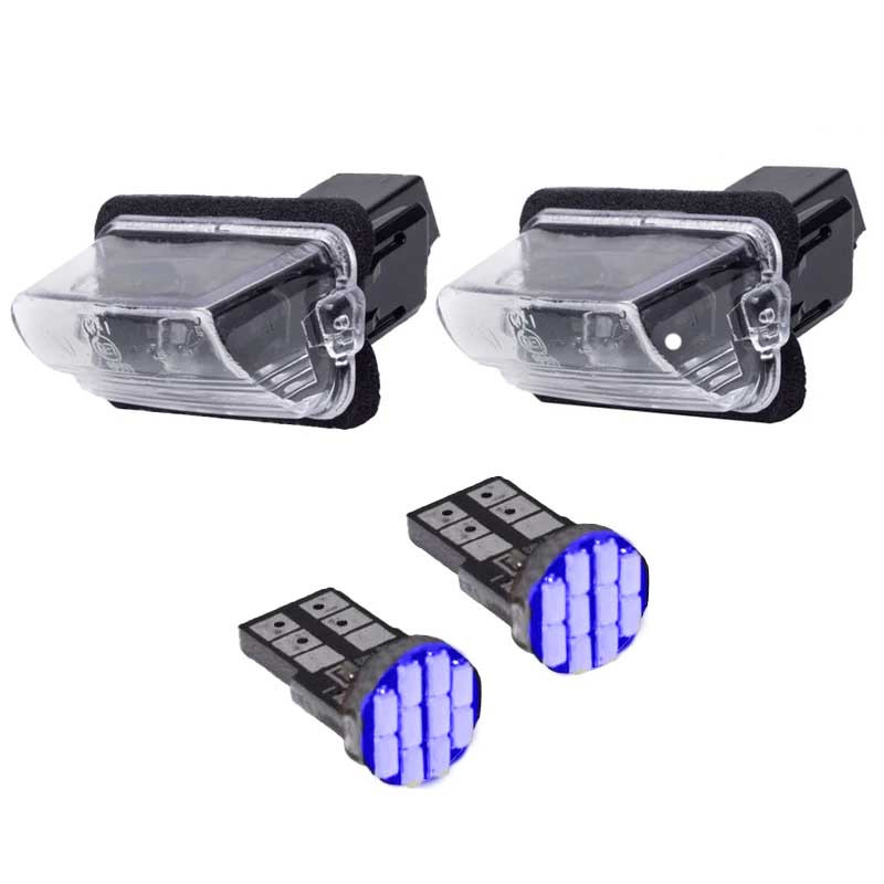چراغ پلاک خودرو قطعه سازان کبیر مدل EK-PARSBLU-3010358 مناسب برای پژو پارس به همراه لامپ مجموعه 4 عددی